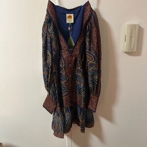 FARM Rio Multicolor Paisley Mini Dress